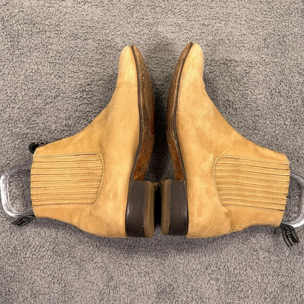 El Canelo Boots Mens Size 9 Tan Suede‎ Chelsea Roper Ankle Nobuck Leather Charro